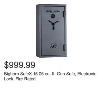 Costco Bighorn SafeX 15.05 cu. ft. Gun Safe, Electronic Lock, Fire Rated offer