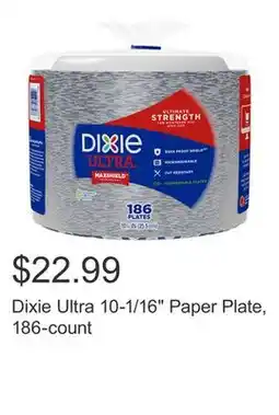 Costco Dixie Ultra 10-1/16 Paper Plate, 186-count offer