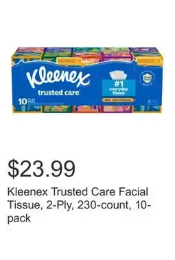 Costco Kleenex Trusted Care Facial Tissue, 2-Ply, 230-count, 10-pack offer