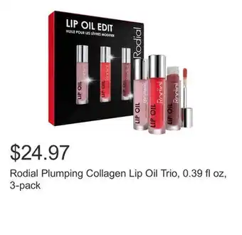 Costco Rodial Plumping Collagen Lip Oil Trio, 0.39 fl oz, 3-pack offer