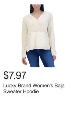 Costco Lucky Brand Women's Baja Sweater Hoodie offer