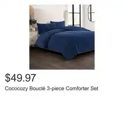 Costco Cococozy Bouclé 3-piece Comforter Set offer