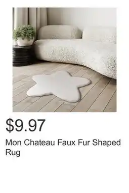 Costco Mon Chateau Faux Fur Shaped Rug offer
