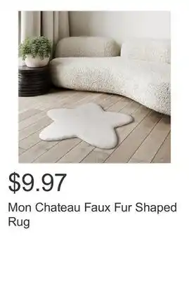 Costco Mon Chateau Faux Fur Shaped Rug offer