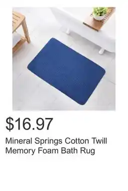 Costco Mineral Springs Cotton Twill Memory Foam Bath Rug offer