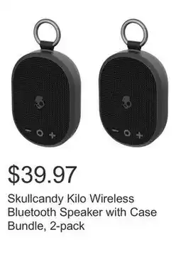 Costco Skullcandy Kilo Wireless Bluetooth Speaker with Case Bundle, 2-pack offer