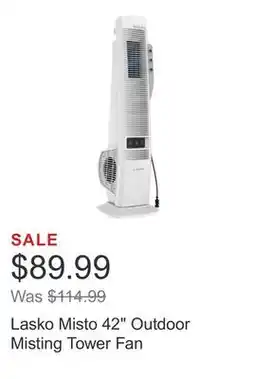 Costco Lasko Misto 42 Outdoor Misting Tower Fan offer
