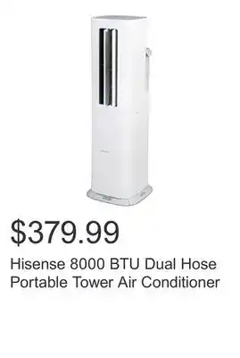 Costco Hisense 8000 BTU Dual Hose Portable Tower Air Conditioner offer