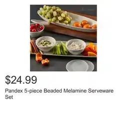 Costco Pandex 5-piece Beaded Melamine Serveware Set offer