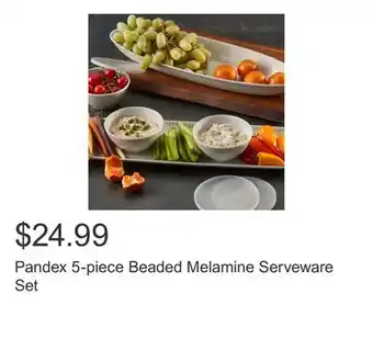 Costco Pandex 5-piece Beaded Melamine Serveware Set offer