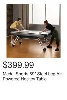 Costco Medal Sports 89 Steel Leg Air Powered Hockey Table offer