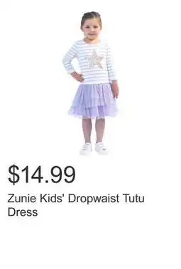 Costco Zunie Kids' Dropwaist Tutu Dress offer