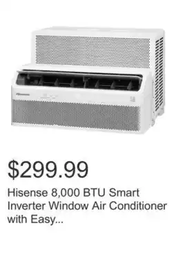 Costco Hisense 8,000 BTU Smart Inverter Window Air Conditioner with Easy Install Bracket offer