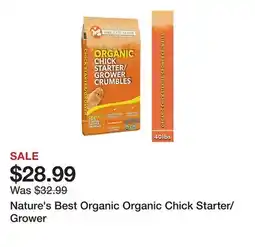 Tractor Supply Company Nature's Best Organic Organic Chick Starter/Grower offer