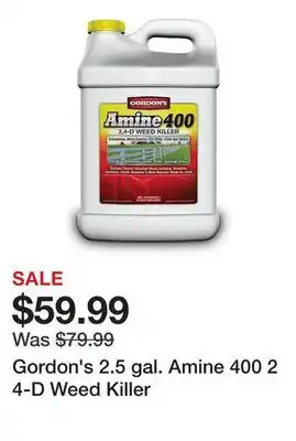 Tractor Supply Company Gordon's 2.5 gal. Amine 400 2 4-D Weed Killer offer