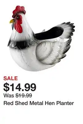 Tractor Supply Company Red Shed Metal Hen Planter offer