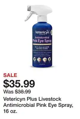 Tractor Supply Company Vetericyn Plus Livestock Antimicrobial Pink Eye Spray, 16 oz offer