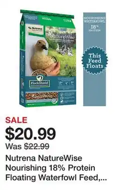 Tractor Supply Company Nutrena NatureWise Nourishing 18% Protein Floating Waterfowl Feed, 30 lb. Bag offer