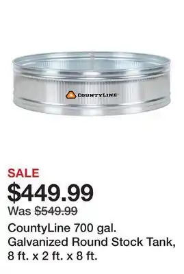 Tractor Supply Company CountyLine 700 gal. Galvanized Round Stock Tank, 8 ft. x 2 ft. x 8 ft offer
