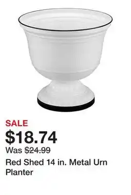 Tractor Supply Company Red Shed 14 in. Metal Urn Planter offer