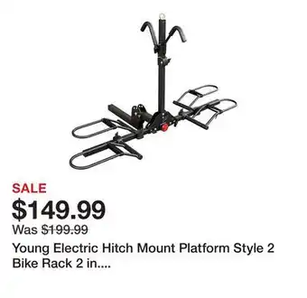 Tractor Supply Company Young Electric Hitch Mount Platform Style 2 Bike Rack 2 in. Receiver, 200 lb. Capacity 10104095 offer