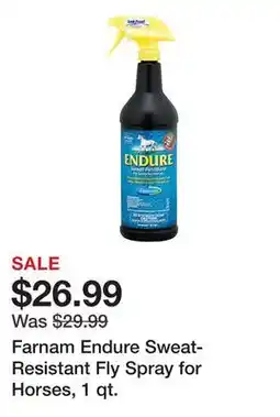Tractor Supply Company Farnam Endure Sweat-Resistant Fly Spray for Horses, 1 qt offer