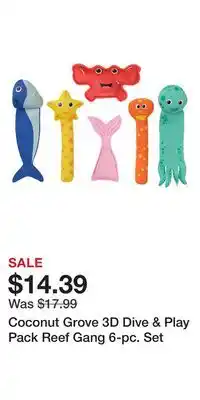Kohl's Coconut Grove 3D Dive & Play Pack Reef Gang 6-pc. Set offer