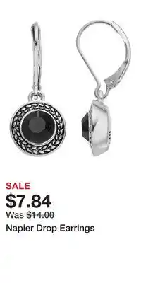 Kohl's Napier Drop Earrings offer