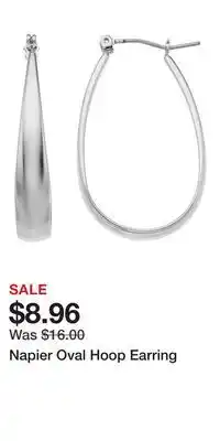 Kohl's Napier Oval Hoop Earring offer