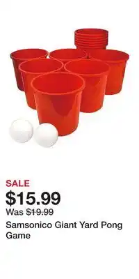 Kohl's Samsonico Giant Yard Pong Game offer