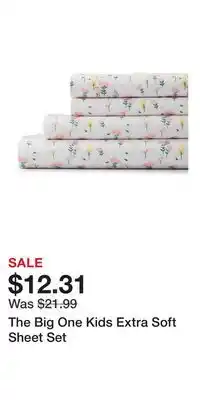 Kohl's The Big One Kids Extra Soft Sheet Set offer
