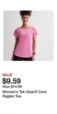 Kohl's Women's Tek Gear Core Raglan Tee offer