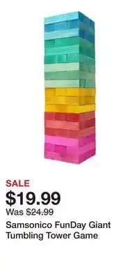 Kohl's Samsonico FunDay Giant Tumbling Tower Game offer