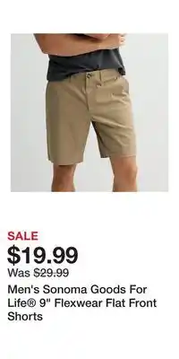 Kohl's Men's Sonoma Goods For Life 9 Flexwear Flat Front Shorts offer