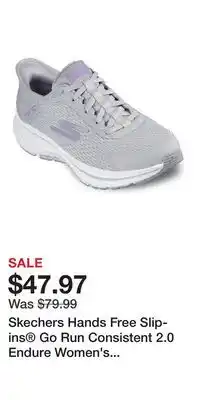 Kohl's Skechers Hands Free Slip-ins Go Run Consistent 2.0 Endure Women's Athletic Shoes offer