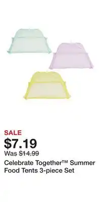 Kohl's Celebrate Together Summer Food Tents 3-piece Set offer