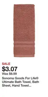 Kohl's Sonoma Goods For Life Ultimate Bath Towel, Bath Sheet, Hand Towel or Washcloth with Hygro Technology offer