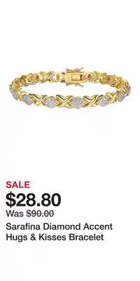 Kohl's Sarafina Diamond Accent Hugs & Kisses Bracelet offer