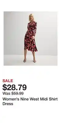 Kohl's Women's Nine West Midi Shirt Dress offer