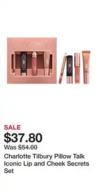 Kohl's Charlotte Tilbury Pillow Talk Iconic Lip and Cheek Secrets Set offer