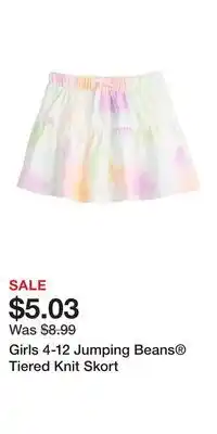 Kohl's Girls 4-12 Jumping Beans Tiered Knit Skort offer
