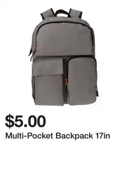 Five Below Multi-Pocket Backpack 17in offer