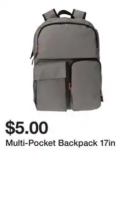 Five Below Multi-Pocket Backpack 17in offer