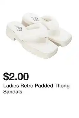 Five Below Ladies Retro Padded Thong Sandals offer