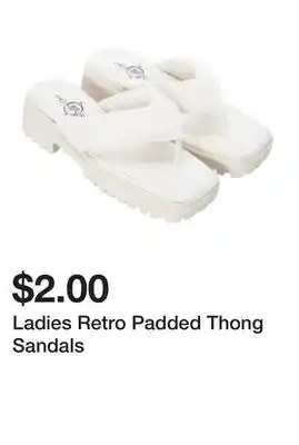 Five Below Ladies Retro Padded Thong Sandals offer