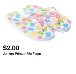 Five Below Juniors Printed Flip Flops offer