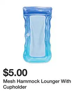 Five Below Mesh Hammock Lounger With Cupholder offer