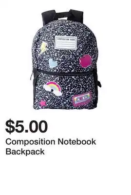 Five Below Composition Notebook Backpack offer