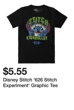 Five Below Disney Stitch '626 Stitch Experiment' Graphic Tee offer