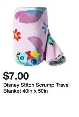 Five Below Disney Stitch Scrump Travel Blanket 40in x 50in offer